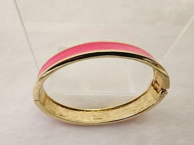 RJG Graziano Hot Brazalete Brazalete Bisagras Tono Rosa y Oro 7” Usado  Foto 1 de 4