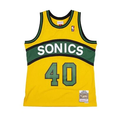 Mens Mitchell & Ness NBA Reload Swingman Jersey Supersonics 1994 Shawn Kemp - Image 1 of 3