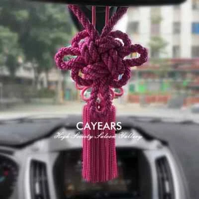 Colgante interior coche nudo crisantemo cuerda diamante rojo rosa Jp Foto 1 de 2