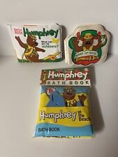 3 x Humphrey B Bear Baby Bath Book Pancake Press  1989, 1996 & 2000 Vintage