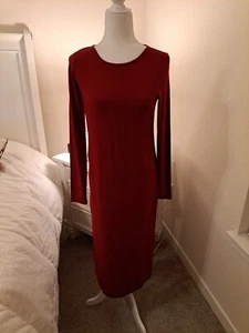 NWT Eileen Fisher Jersey Dress Dark Brick Size XXS - Picture 1 of 8
