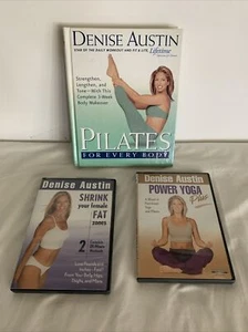 Pilates 1 Book 2 DVD Lot Pilates Body Denise Austin  Functional Yoga and Workout - Imagen 1 de 8