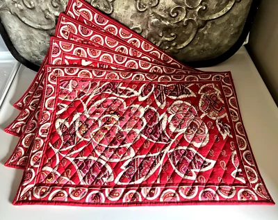 VERA BRADLEY~Quilted Placemats~ROSY POSIES~Set of Four(4)~RARE & RETIRED~BNWT! - Image 1 of 4