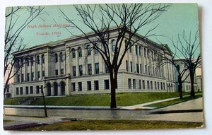 1911 POSTKARTE DAS HIGH SCHOOL GEBÄUDE TOLEDO OHIO #1122ew - Bild 1 von 2