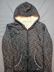Roxy Damen Gr. Large Full Zip Hoodie Jacke grau Activewear Sherpa gefüttert warm - Bild 1 von 6