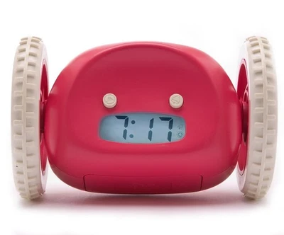 Clocky, the Original Runaway Alarm Clock on Wheels, Raspberry - Image 1 of 4