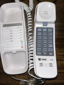 Teléfono fijo con cable AT&T Trimline 210 de colección blanco montaje en pared para oficina en casa - Imagen 1 de 5