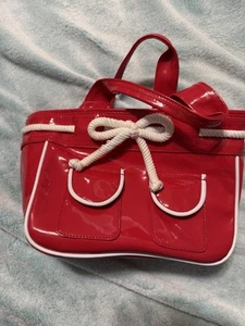 Vtg GYMBOREE Girls red "patent leather" purse - Picture 1 of 6