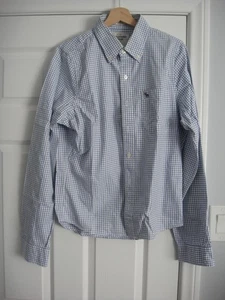 Abercrombie Fitch Button Up Shirt Men Large Muscle Long Sleeve Blue Color - Picture 1 of 6