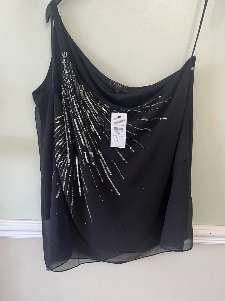 Lipsy One Shoulder Top Size 18 With Sequins - Image 1 of 4