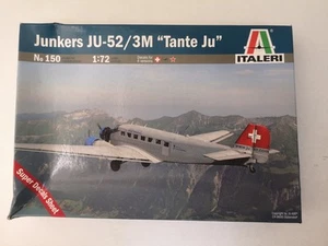 Junkers Ju-52/3M Ju52 Tante Ju Italeri Kit 150 Scala 1/72 Chiuso-E38 - Foto 1 di 6