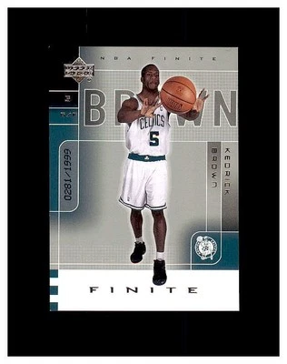 2002-03 Upper Deck Finite #6 Kedrick Brown #0281/1999 Boston Celtics MINT - Image 1 of 2