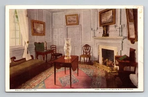 Postkarte Mount Vernon, Virginia - Mrs. Washingtons Wohnzimmer - 1926 - Bild 1 von 2