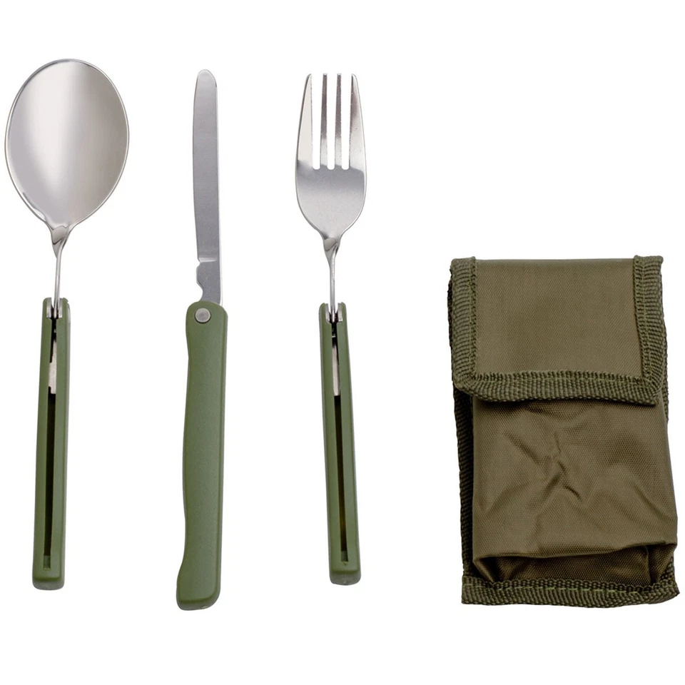 Essbesteck CAMPING Armee Outdoor Reise Besteck Klappbesteck Campingbesteck - Bild 1 von 1