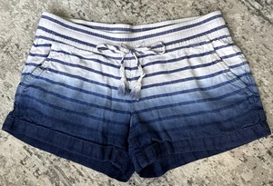 Vineyard Vines blau weiß Streifen ombre adrette Shorts Leinenmischung Streifen XS - Bild 1 von 4
