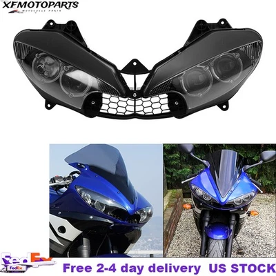 Conjunto de faros delanteros apto para Yamaha YZF YZFR6 03-05 YZF R6S 06-09 Foto 1 de 4