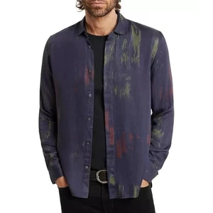 Nwot John Varvatos - M - Rodney Twilight Button Up Sport Shirt Mens $228 - Picture 1 of 8