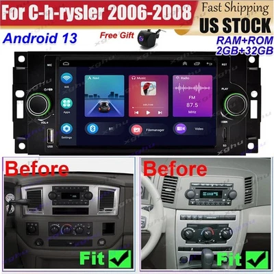 Car Stereo Radio Navigation Head Unit For Dodge Jeep Chrysler Carplay Camera Foto 1 de 4