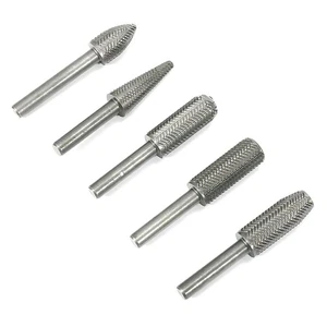 5pcs Metal Cutter Drill Bits Rotary Bits Rasp For Steel Grinding Carving Durable - Foto 1 di 12