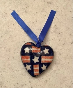 Adorno corazón cerámica polaca - patriótico - Imagen 1 de 3