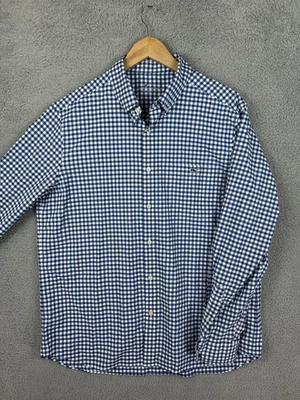 Vineyard Vines Shirt Mens Large Blue White On-The-Go Performance Gingham Check - Image 1 of 4