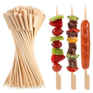 200 PCS Bamboo Skewers for Appetizers, 10 Inch Toothpicks, Cocktail Picks for... - Picture 1 of 9