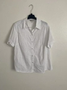 Camicia classica bianca con bottoni Allison Daley taglia 18W - Foto 1 di 9
