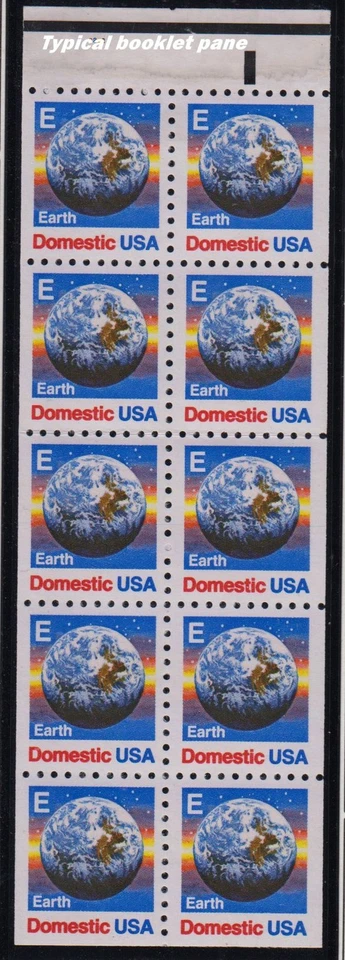 1987 E Rate 25c booklet pane Sc 2282a MNH folded from booklet Typical - Image 1 of 1