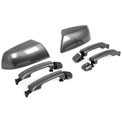 Kit de cubierta de espejo y manija de puerta gris magnético gris para Toyota Tundra Sequoia 2011-2022 Foto 1 de 4