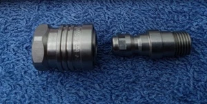 PRESSURE WASHER PAIR MINI 11.6MM STAINLESS STEEL QUICK RELEASE 350 BAR MAX 1/4" - Picture 1 of 12