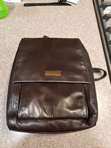 Valerie Stevens Brown Backpack Stlye Bag Purse Side Zipper - Picture 1 of 5