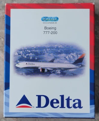 Vintage New Schabak 1:600 Scale Boeing 777-200 Delta Air Lines & Stand 928/21tc - Image 1 of 4