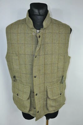 Saddle Tweed Shooting Gilet Vest Jacket Men's size S - Image 1 of 4