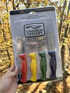 Chicago Cutlery 4-Piece Colored Paring Knife Set - Picture 1 of 2