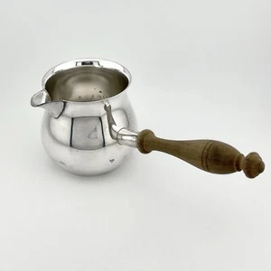 Antique Silverplate Brandy / Butter / Sauce Warmer w/ Wood Handle - Watson Co. - Picture 1 of 11