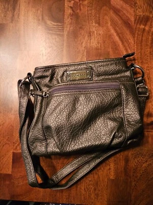 Bolsa tiracolo conversível Rosetti couro sintético em relevo berinjela RN #73277 - Imagem 1 de 4