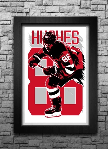 JACK HUGHES art print/poster NEW JERSEY DEVILS FREE S&H! JERSEY Cover