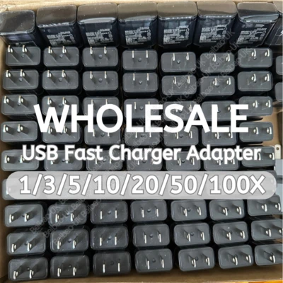 Wholesale Bulk Adaptive USB Fast Wall Charger Power Adapter For Samsung S22 S20 - Image 1 of 4