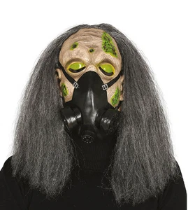Zombie Man Nuclear Gas Mask Hazmat Chemical Apocalypse Halloween Fancy Dress - Picture 1 of 1