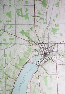 PENN YAN NEW YORK QUADRANANGLE U.S. GEOLOGICAL SURVEY TOPOGRAPHIC ROAD MAP 1942 - Picture 1 of 3
