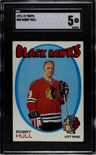 1971-72 Topps #50 Bobby Hull SGC 5 HOF Chicago Blackhawks Hockey Card