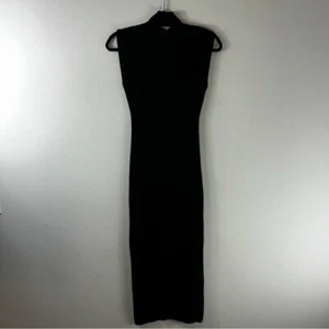 Vestido midi suéter negro cuello alto sin mangas Aritzia Wilfred talla M - Imagen 1 de 9