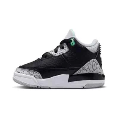 [DM0968-031] Air Jordan 3 Retro Toddler Green Glow/Wolf Grey/White *NEW* - Image 1 of 4