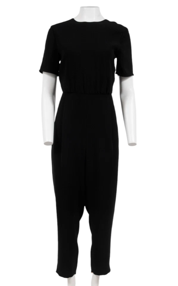 Mono de crepé Max Mara para mujer IT 46 US 12 negro acetato Roper Jumper Foto 1 de 4