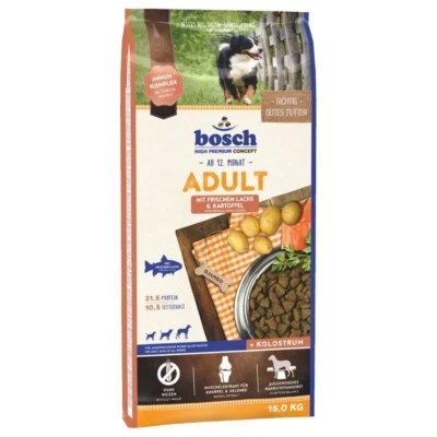 Bosch Hundefutter HPC Adult Lachs & Kartoffel 15kg Sensitive Gelenke Haut - Bild 1 von 4
