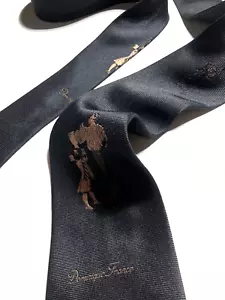 DOMINIQUE FRANKREICH 3 KRONEN RANG KRAWATTE ICON LOGO HANDGEFERTIGT HIGH END SCHWARZ - Bild 1 von 15