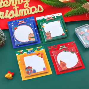 4 Packs Cute Christmas Sticky Notes Memo Pad Stickers Stationery School Supplies - Picture 1 of 6