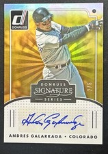 2016 DONRUSS SIGNATURE ALEX GALARRAGE GOLD SIGNATURE AUTO ROCKIES #2/5