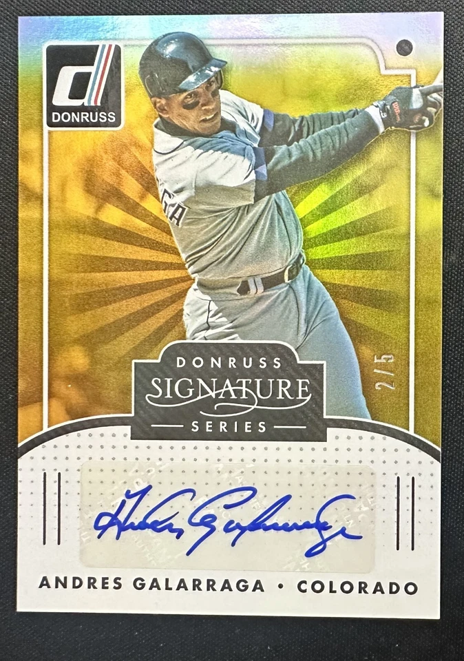 Alex Galarraga Gold Signature 2016 Donruss Signature Auto Rockies #2/5 Foto 1 de 3