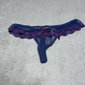 Vintage Y2K Victorias Secret Panty Sexy Little Things Floral Mesh Lace Thong - Picture 1 of 6